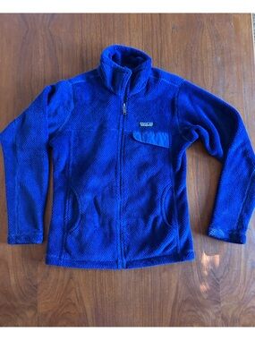 Patagonia Women’s Royal Blue Zip-Up Fleece Jacket